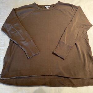 Athleta Women’s Brown Coaster Luxe  Crewneck Sweater/ Jogger set